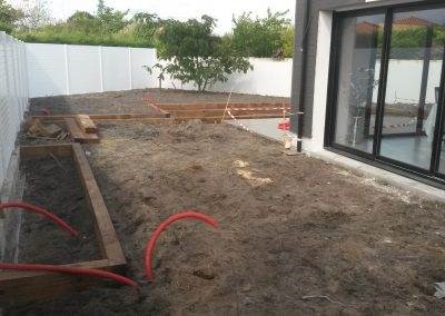 Construction du soutènement des 2 bassins