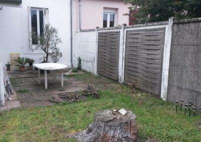 La terrasse avant notre intervention...