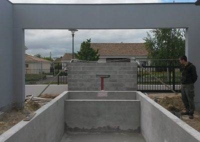 Installation de la lame d'eau