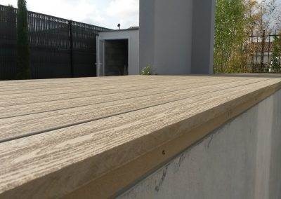 Détail du bandeau de finition de la terrasse au millimètre...