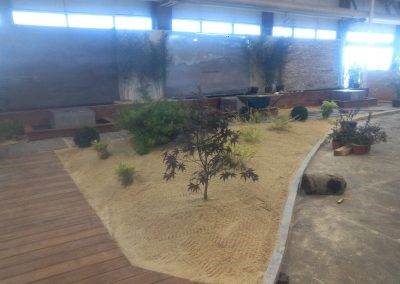 Montage du stand, création du massif