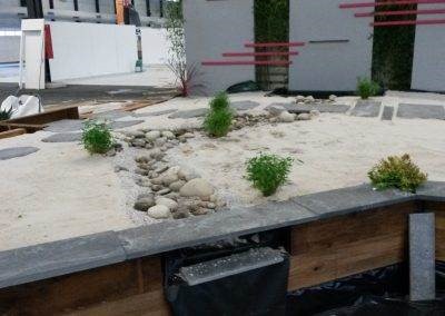 Création de la rivière de galets