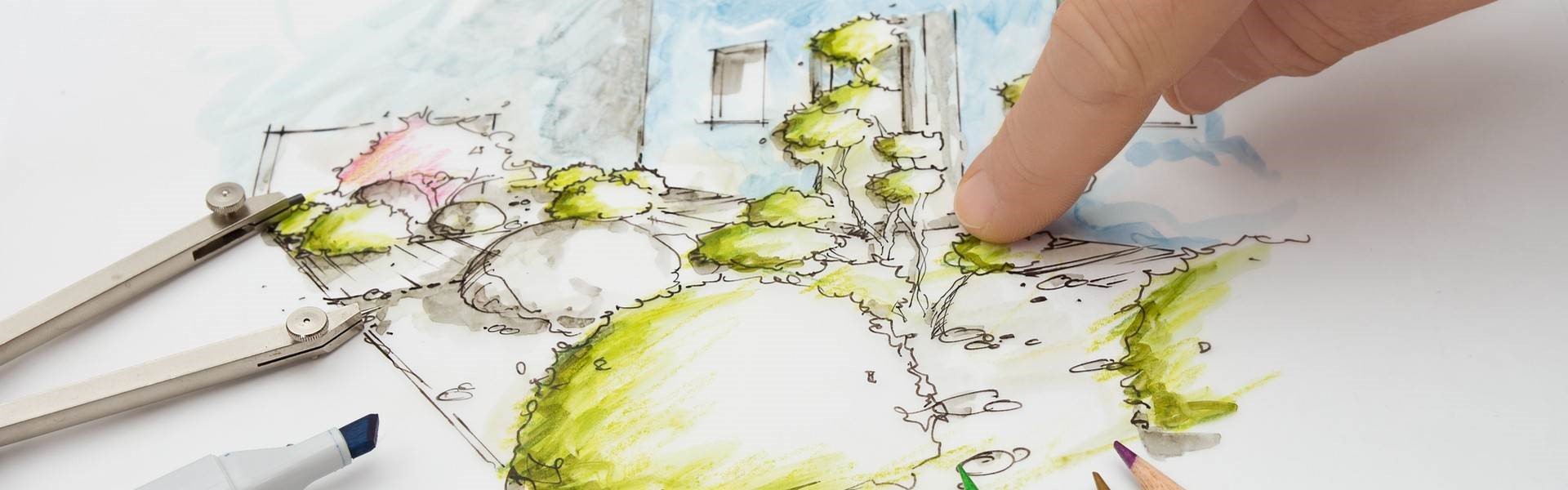 Plan paysager Esquisse entrée de maison - plan jardin Bordeaux
