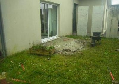 Destruction de la dalle béton au marteau piqueur
