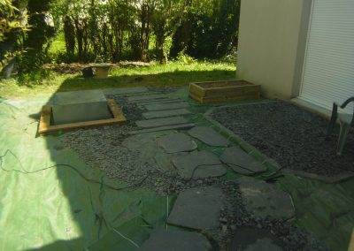 La fontaine en zinc est en place!