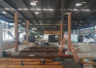 Montage des poteaux de notre pergola