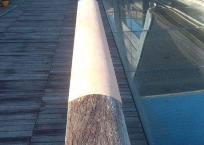 La rambarde sur mesure vue de dessus