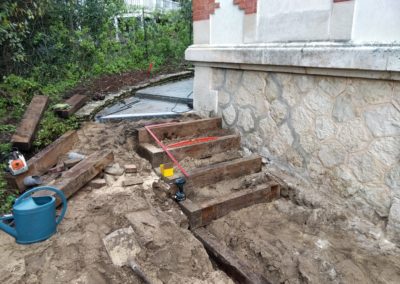 Installation des traverses quasi au millimètre près...