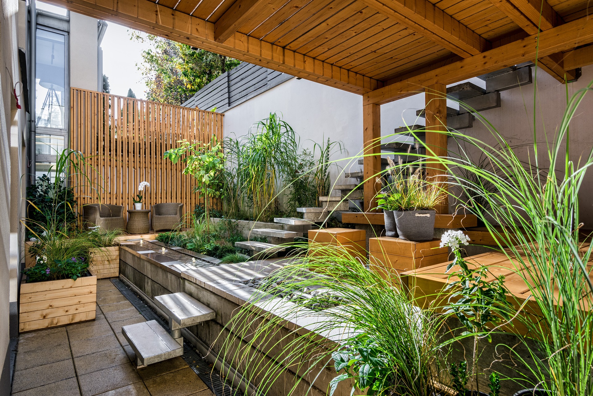 Petit jardin moderne