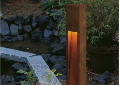 Lampe moderne en acier Corten