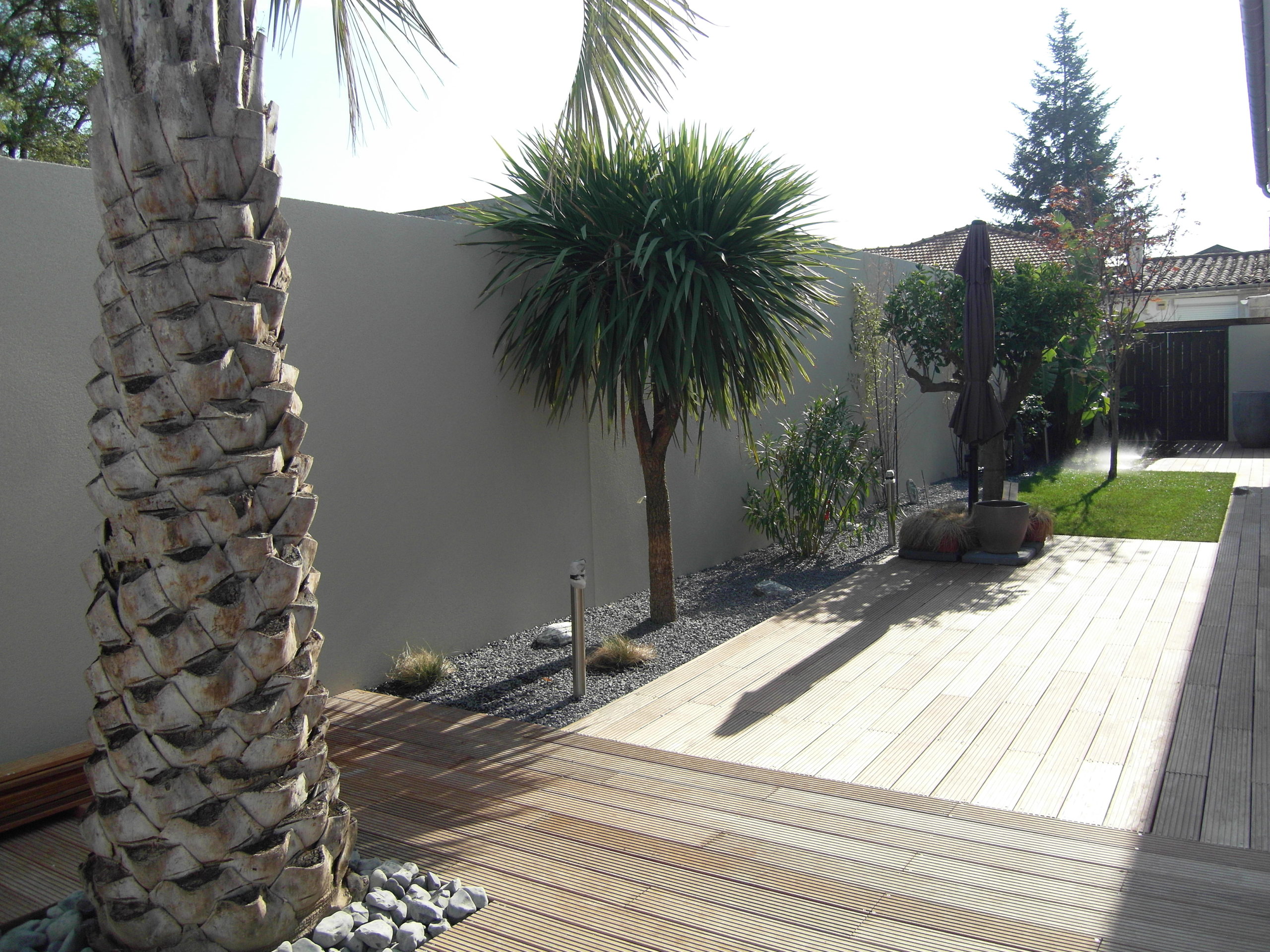 Terrasse en ipé à lames courtes