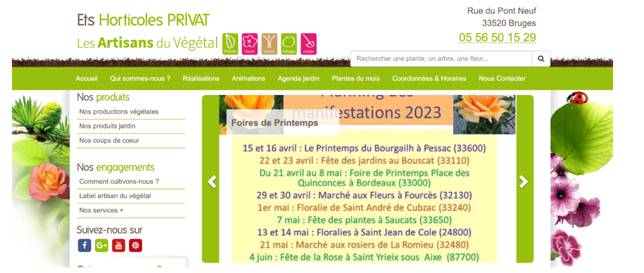 Ets Horticoles PRIVAT<br />
