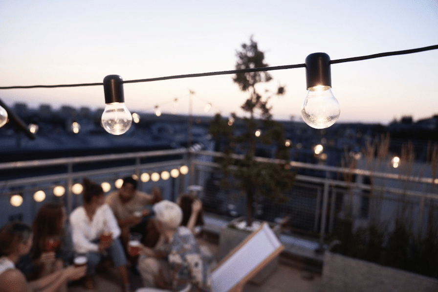éclairage terrasse ville<br />
